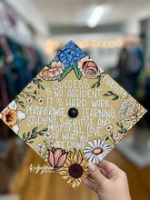 Load image into Gallery viewer, Vintage Flowers - Graduation Cap Topper