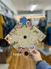 Load image into Gallery viewer, Vintage Flowers - Graduation Cap Topper