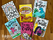 Load image into Gallery viewer, Customizable Handpainted Teacher Clipboard
