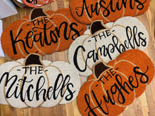 Load image into Gallery viewer, Handlettered Pumpkin Door Mats
