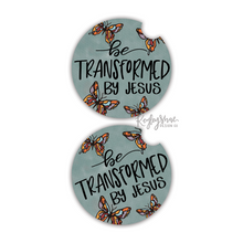 Load image into Gallery viewer, Car Coasters - Be Transformed Butterfly - Set of 2
