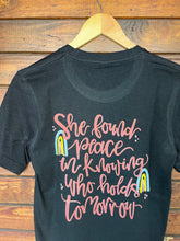 Load image into Gallery viewer, She found Peace Front + Back Tee Shirt
