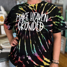 Load image into Gallery viewer, Black Tie-Dye Make Heaven Crowded Tee Shirt
