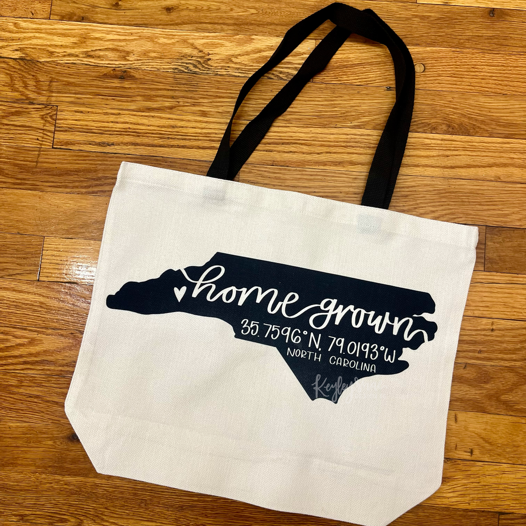 Home Grown - North Carolina - Canvas Bags