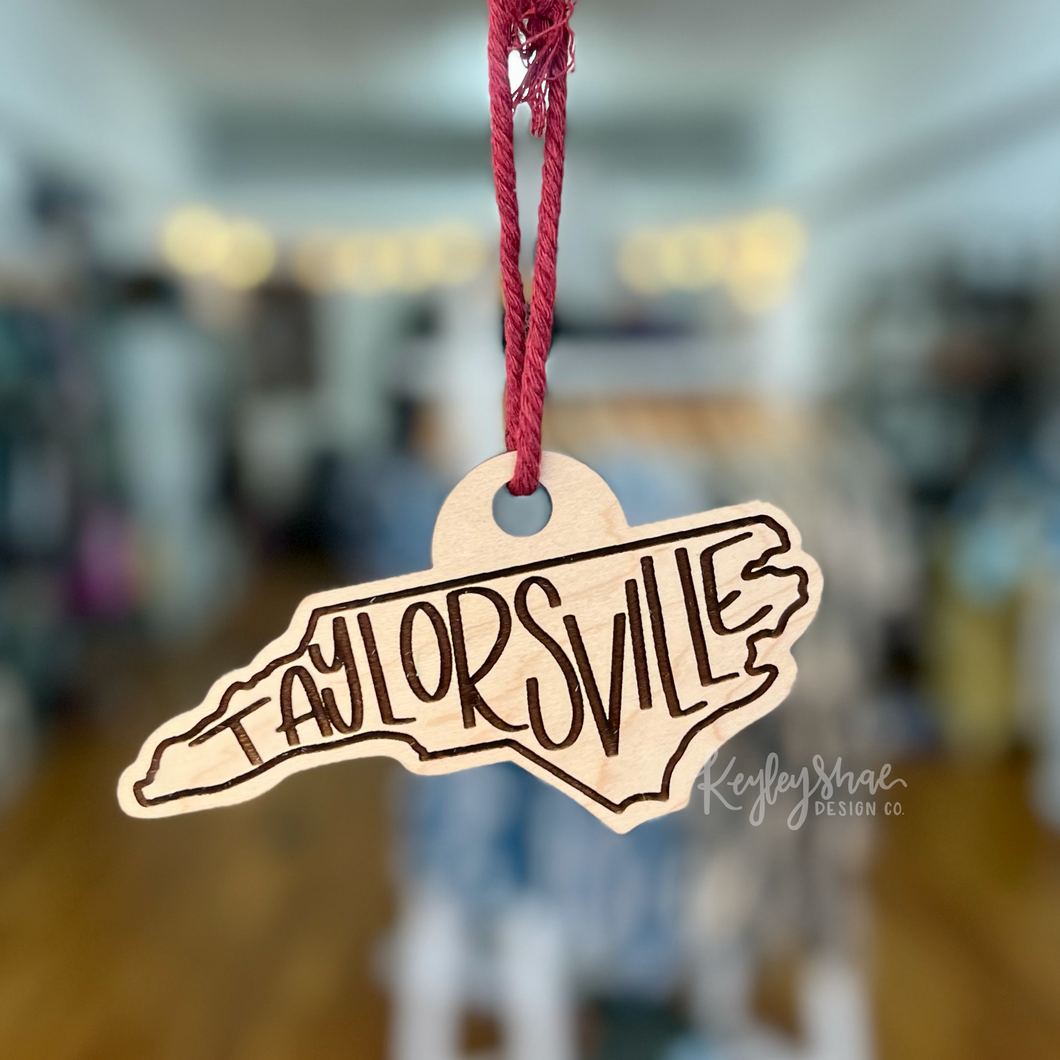 Taylorsville NC - Car Mirror Hanger - Ornament