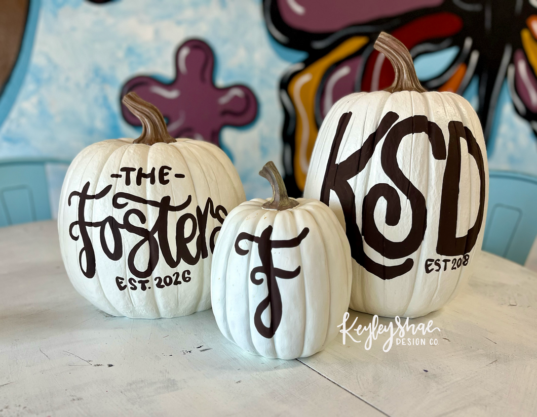 Handlettered Realistic Pumpkins