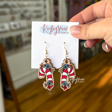 Load image into Gallery viewer, Candy Cane Dangle Earrings
