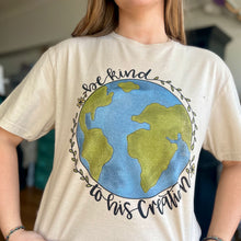 Load image into Gallery viewer, Be Kind To His Creation - Tan Tee Shirt
