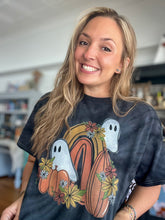 Load image into Gallery viewer, Rainbow and Ghost - Black Tie Dye Tee
