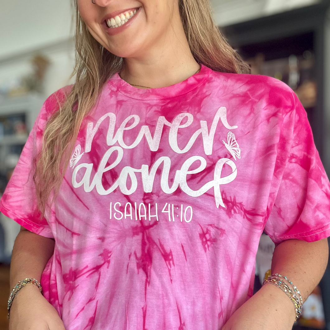 Never Alone - Breast Cancer Awareness Tee