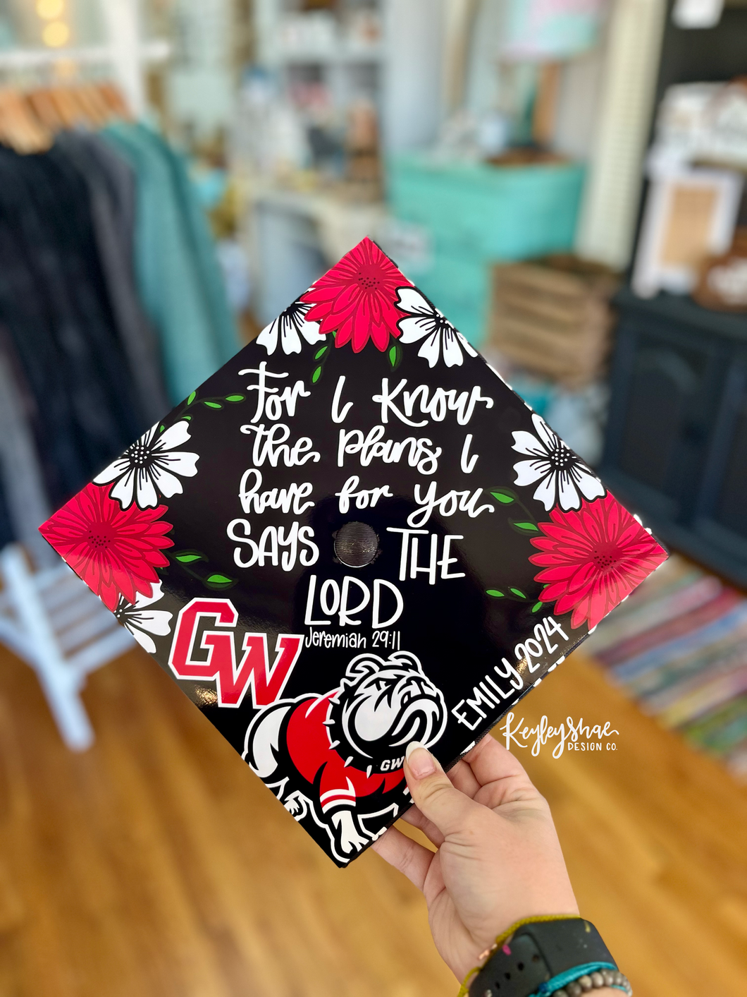 School and Flowers - Graduation Topper