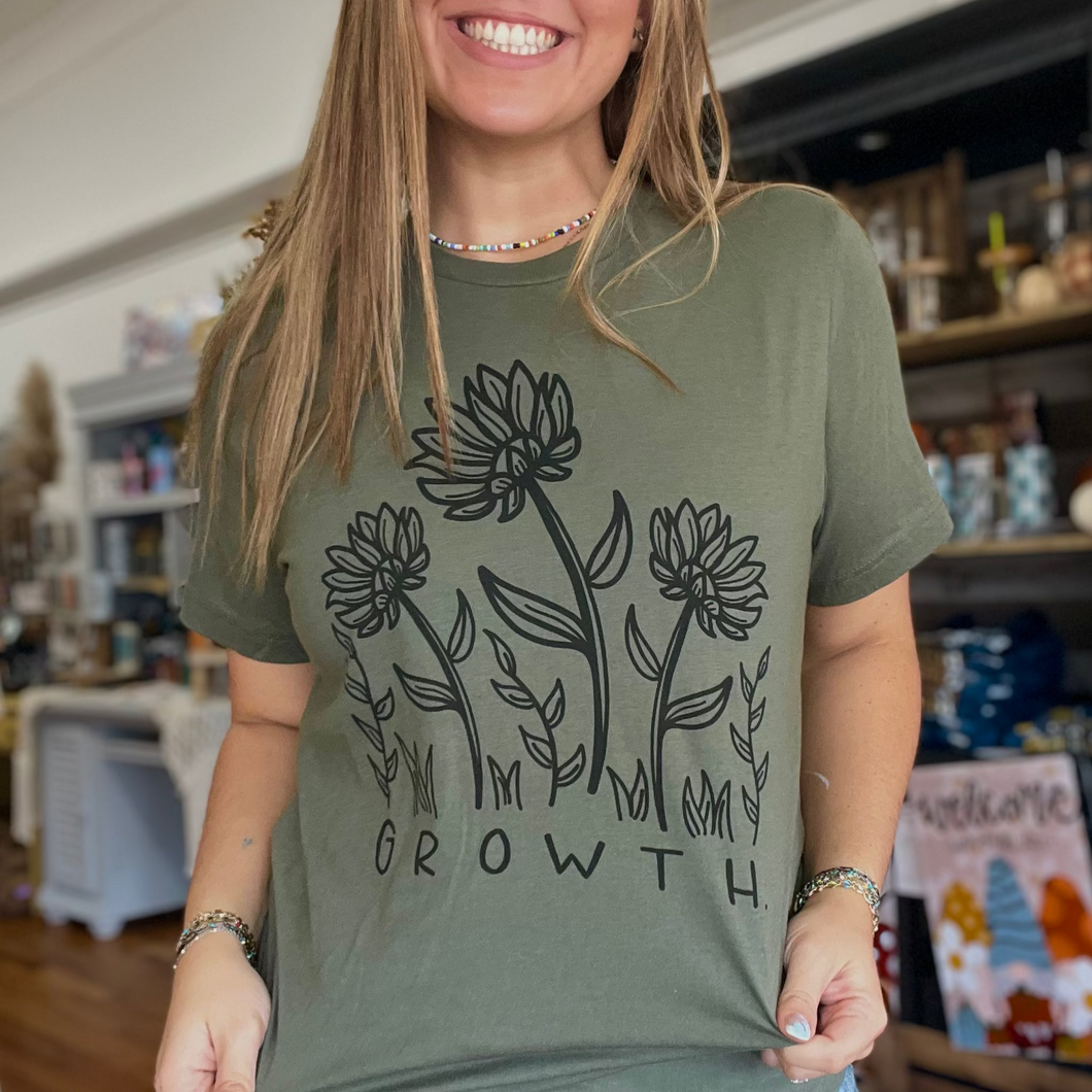 Growth - Military Green Bella Canvas