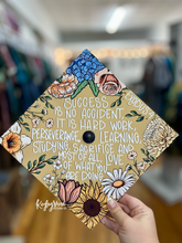 Load image into Gallery viewer, Vintage Flowers - Graduation Cap Topper
