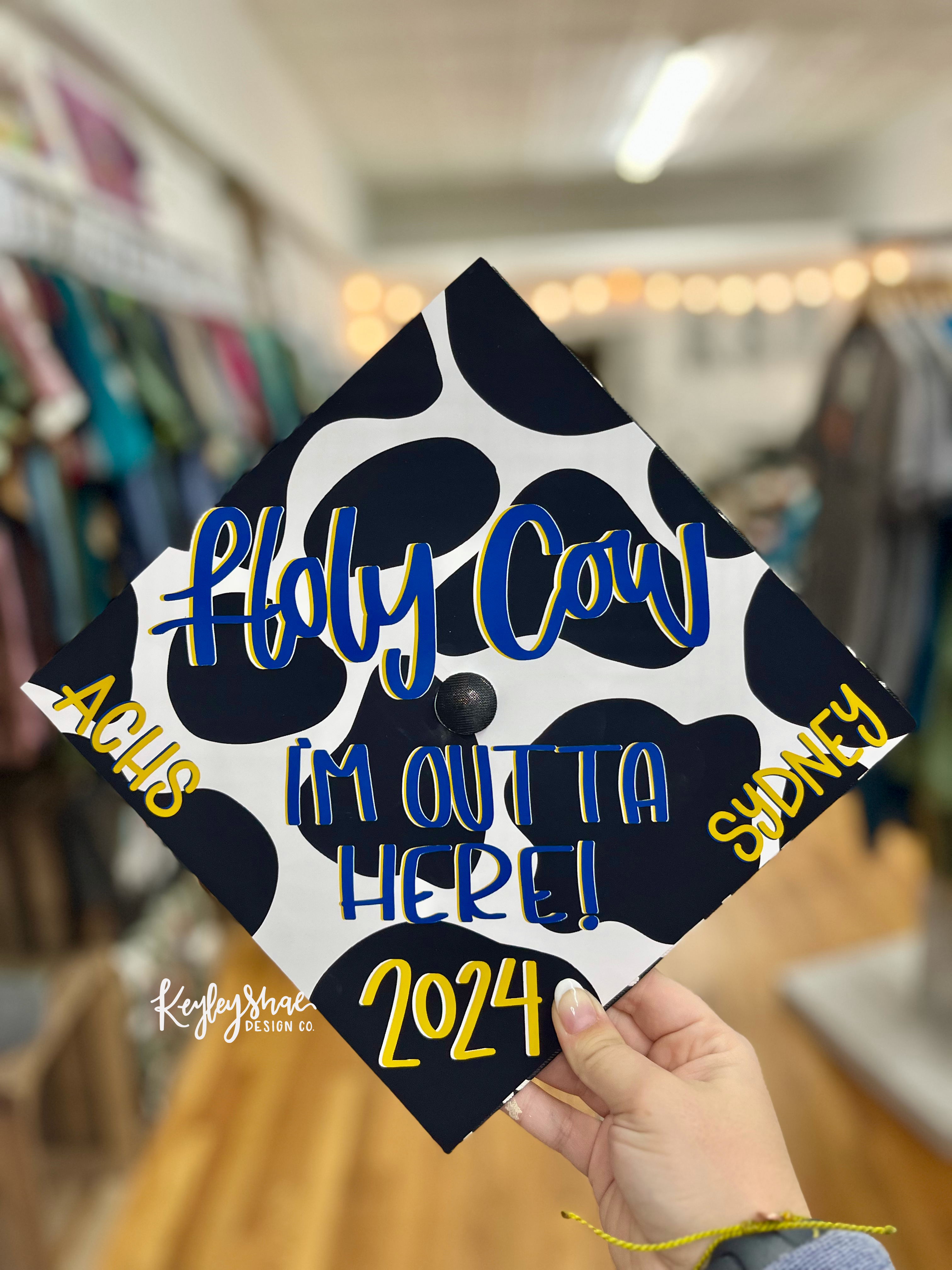 Holy Cow Graduation Topper – Keyley Shae Design Co