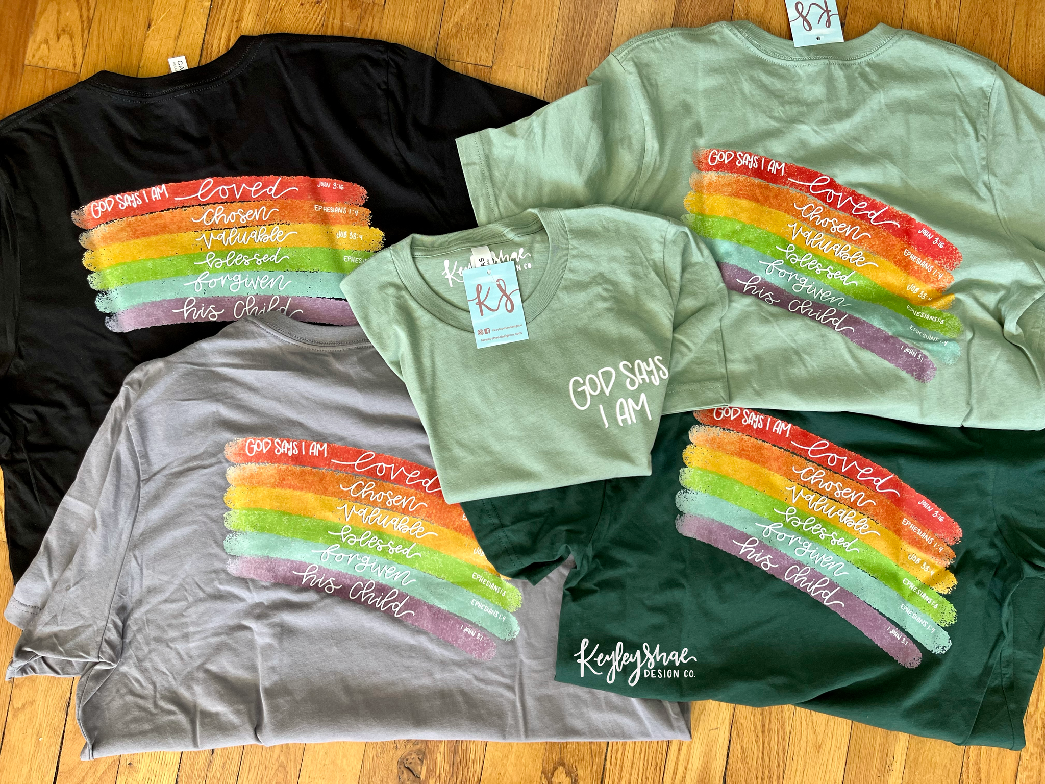 Keyley God Says I Am - Front and Back Tee – Keyley Shae Design Co