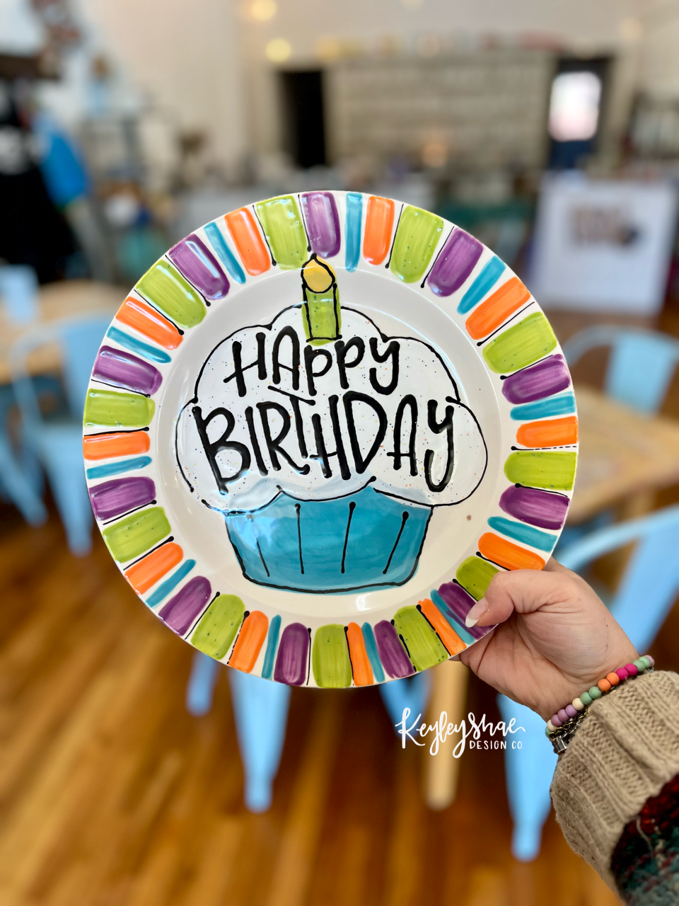 Handpainted Birthday Plate - Everyday Birthday Design