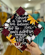 Load image into Gallery viewer, Flowers - College Graduation Cap Topper
