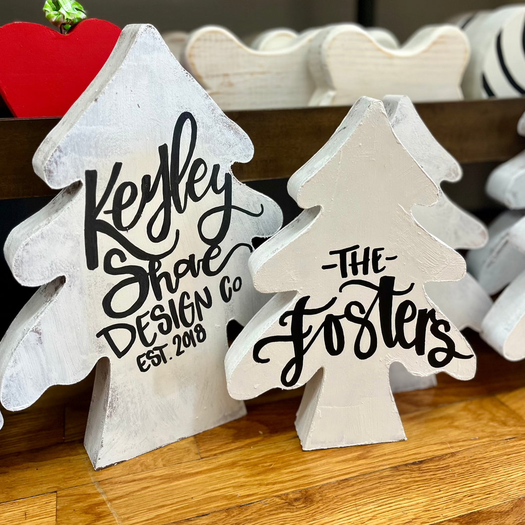 Personalized Wood Christmas Tree