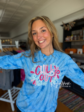Load image into Gallery viewer, Chill Out - Blue Tie Dye - Gildan - Long Sleeve
