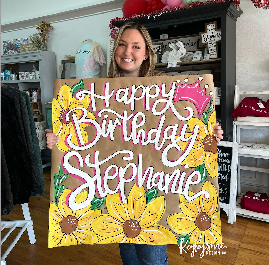Keyley Handpainted Custom Banner - Created for Any Event – Keyley Shae Design Co