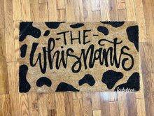 Load image into Gallery viewer, Cow Print Personalized Door Mat
