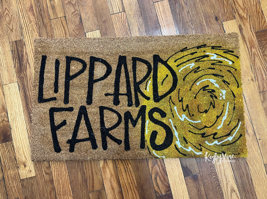 Hay Bale Personalized Door Mat