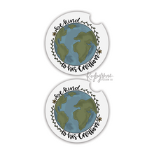 Load image into Gallery viewer, Car Coasters - Be Kind to His Creation  - Set of 2
