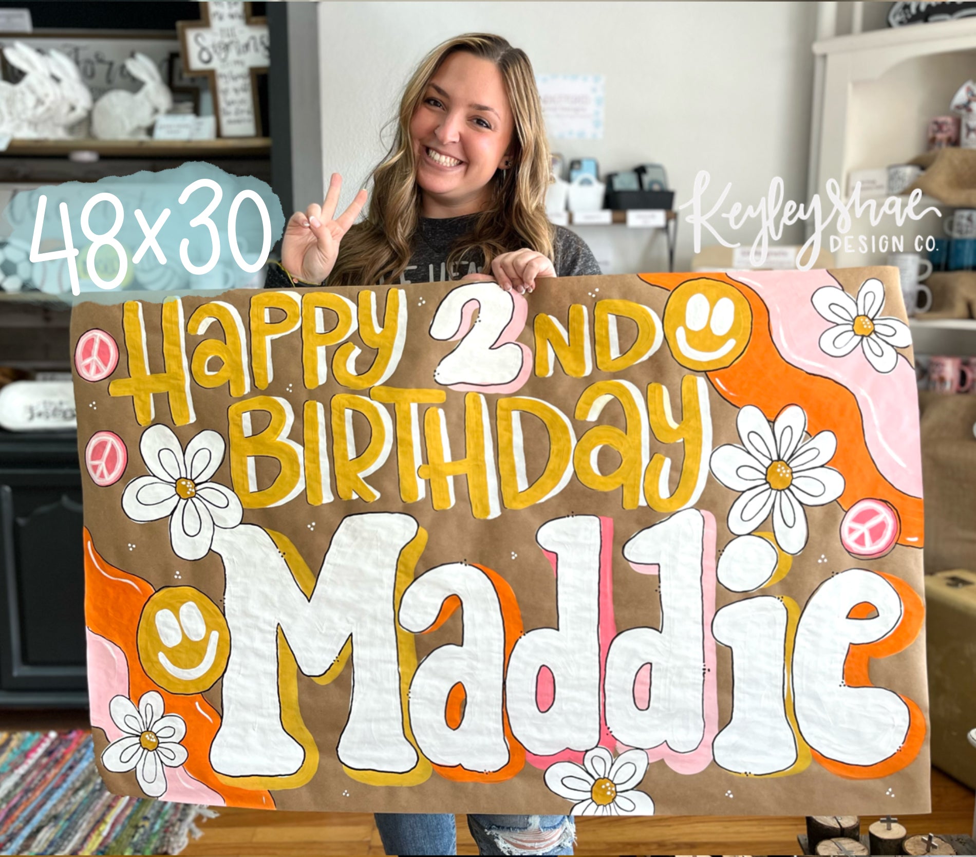 Keyley Handpainted Custom Banner - Created for Any Event – Keyley Shae Design Co