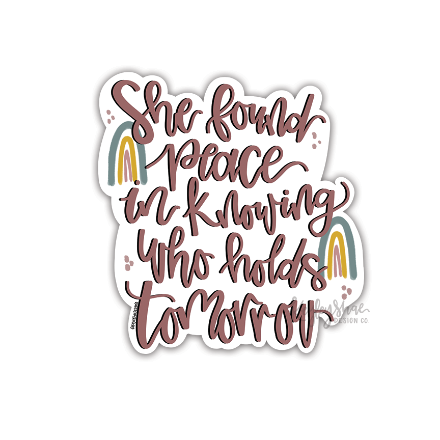 She Found Peace - Waterproof Sticker