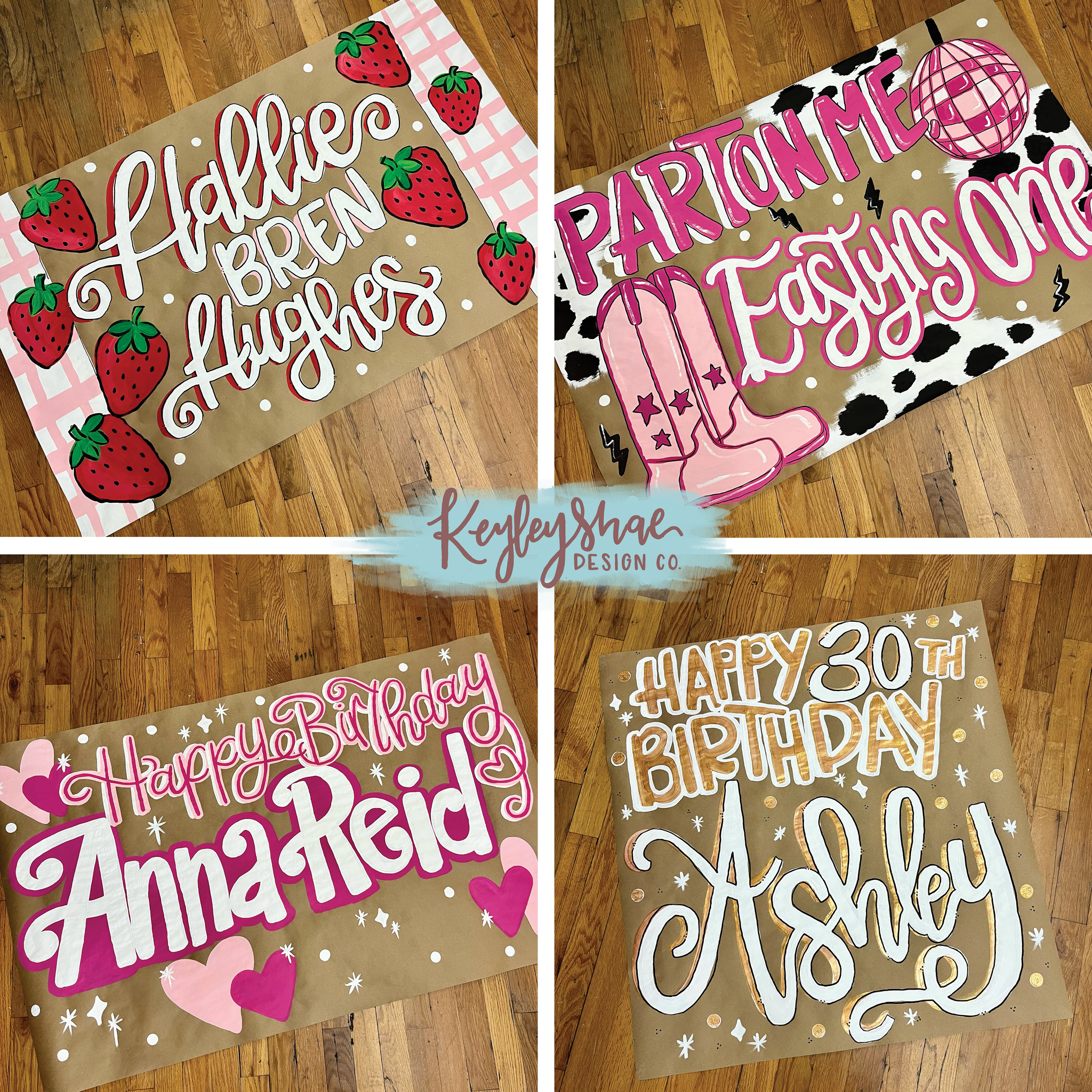 Keyley Handpainted Custom Banner - Created for Any Event – Keyley Shae Design Co