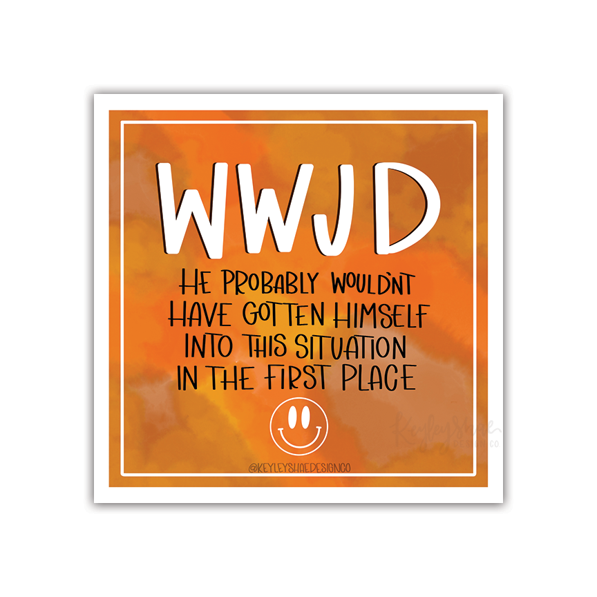 WWJD - Waterproof Sticker