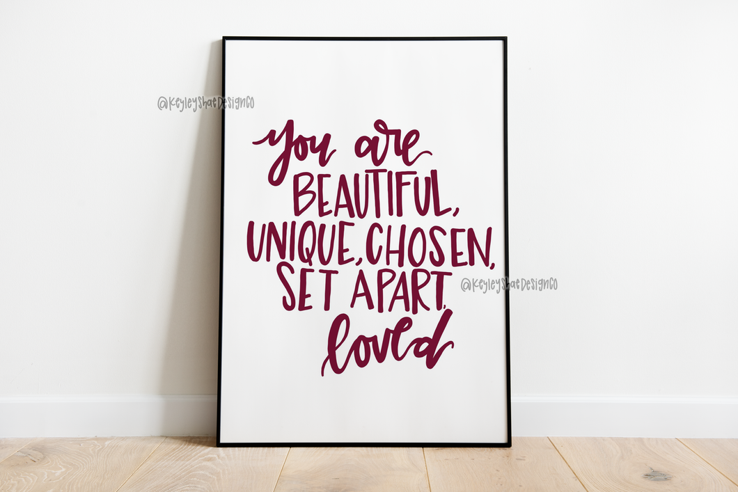 You are Beautiful Print