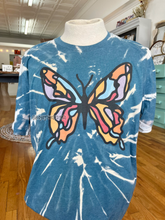 Load image into Gallery viewer, Butterfly - Blue Tie Dye Shirt
