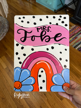 Load image into Gallery viewer, Customizable Handpainted Teacher Clipboard
