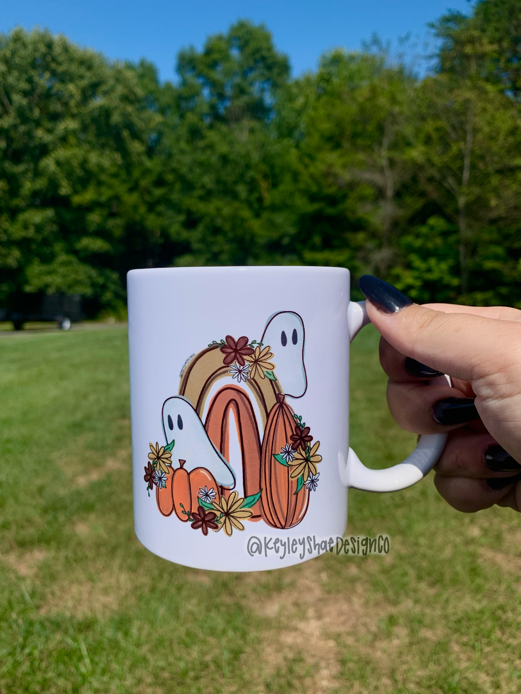 Ghost and Pumpkin Mug