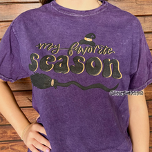 Load image into Gallery viewer, Witch - My Favorite Season - Mineral Wash Tee
