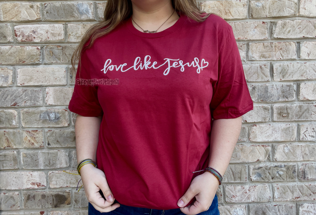 Love Like Jesus - Red Tee Shirt