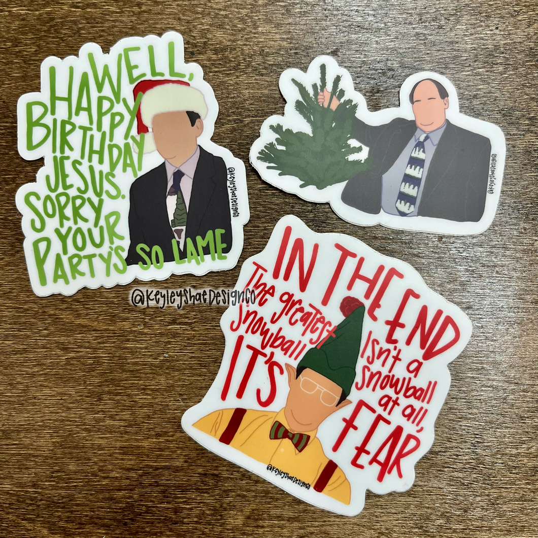 Inspired Art Office Christmas Stickers