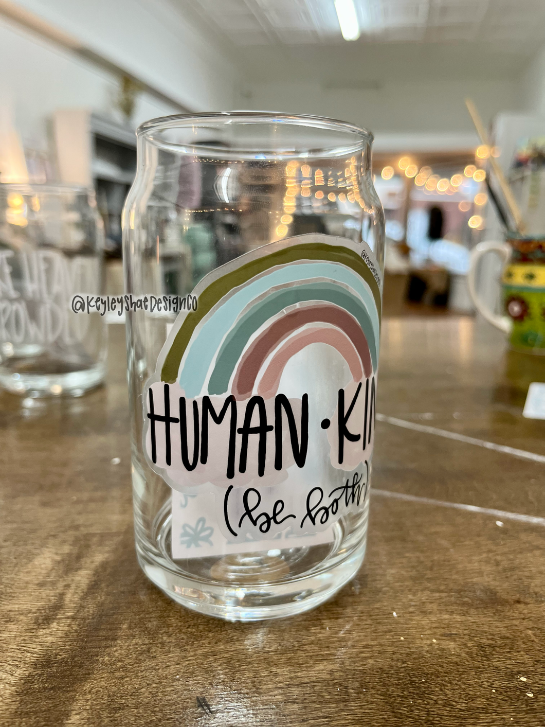 Human Kind Glass Cup