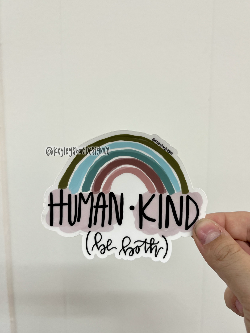 Human Kind Clear Backing Sticker