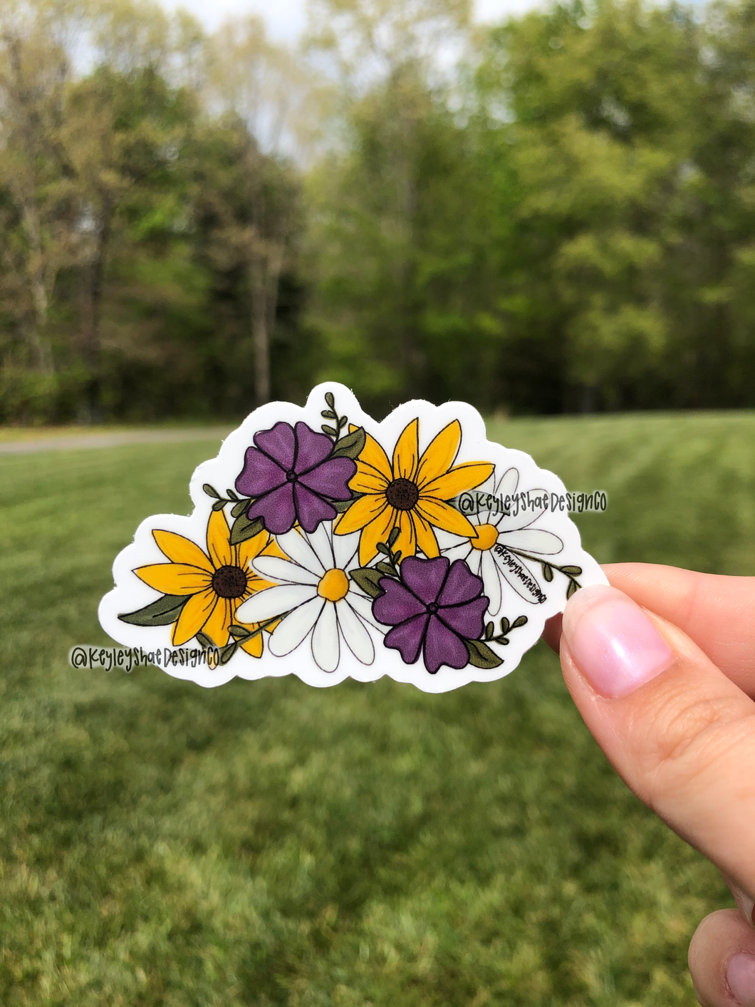 Sunflower and Daisy Sticker
