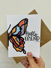Load image into Gallery viewer, Hello Friend Butterfly Card
