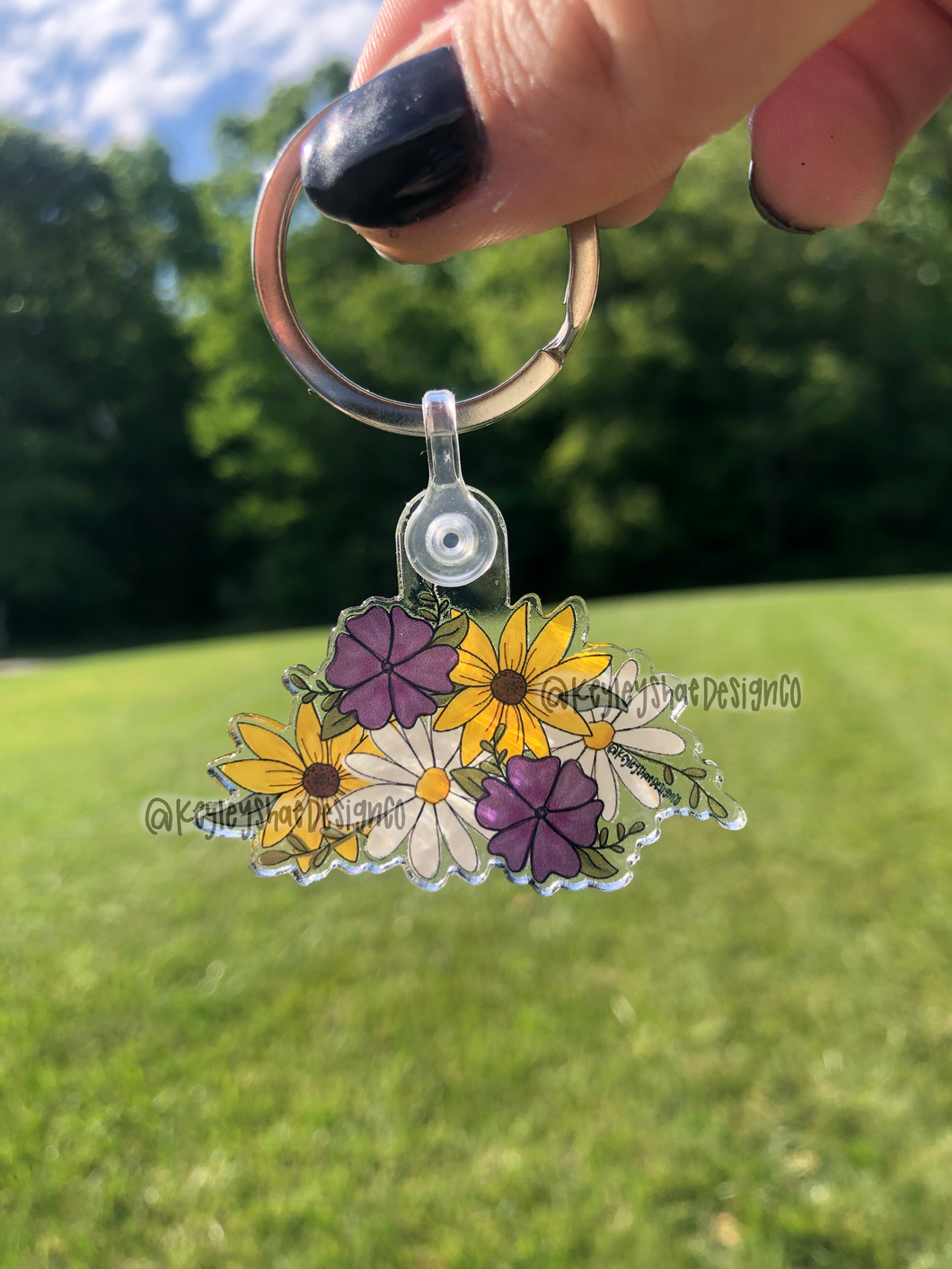 Sunflower and Daisy Acrylic Keychain
