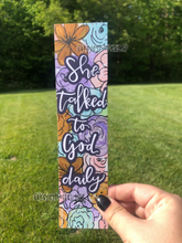 Load image into Gallery viewer, She Talked to God Daily Double Sided Bookmark
