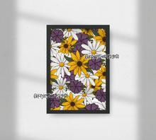 Load image into Gallery viewer, Sunflower and Daisies Art Print
